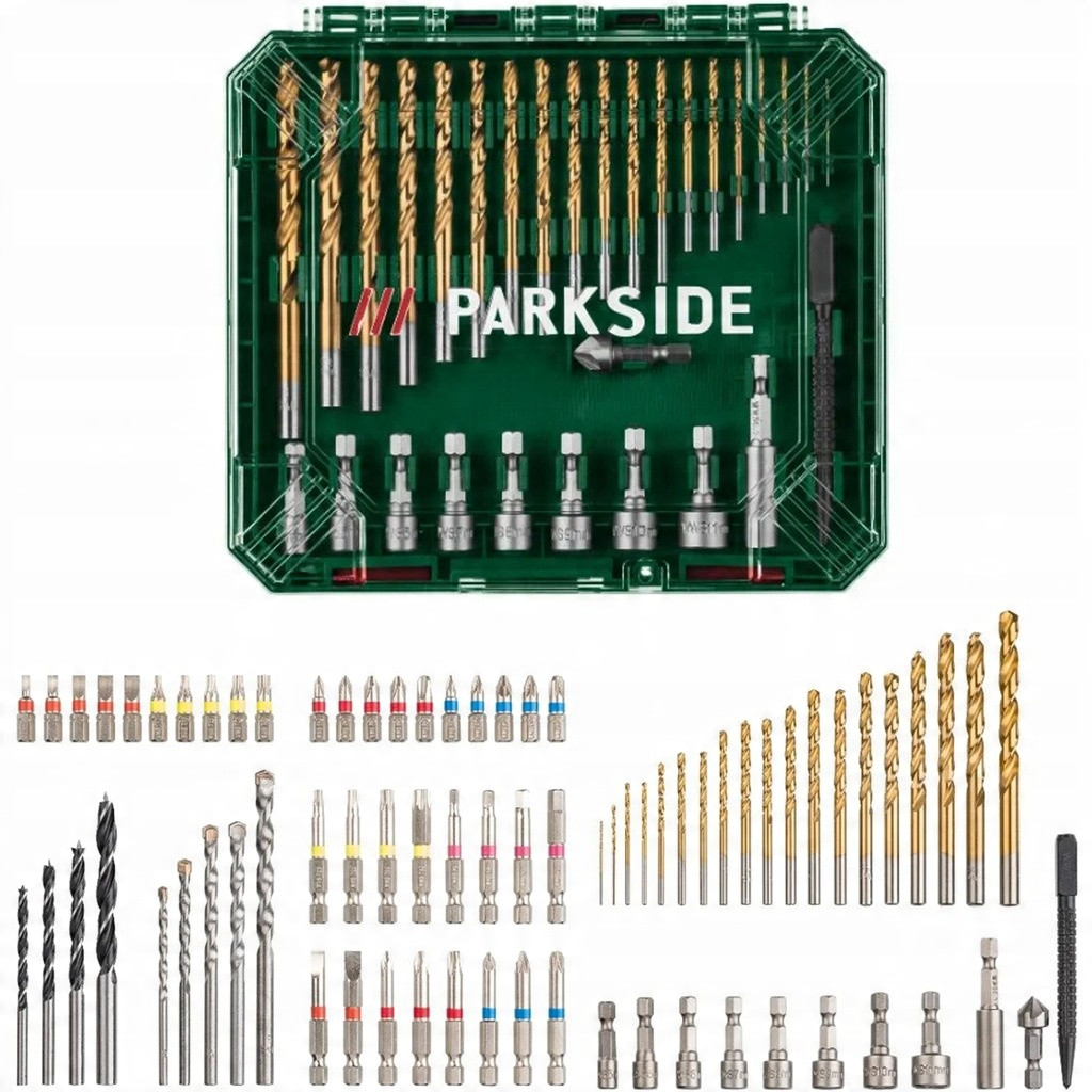 Набір свердел та біт PARKSIDE 75 предметів, фото 1