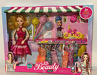 Игровой комплект с куклой и набором одежды для девочек