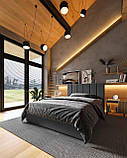 Ліжко Line 180*200см Dark Grey з механізмом та м'яким узголівьям, фото 6
