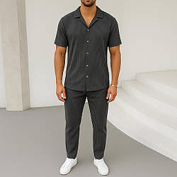 Чоловічий костюм з тканини “Мустанг” – штани + сорочка.