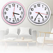 Класичні настінні круглі годинники 22 см на батарейці Кольорові 8881 Годинник для дому, фото 3