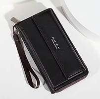 Чоловічий портмоне Payofflai гаманець клатч чорний колір на блискавці