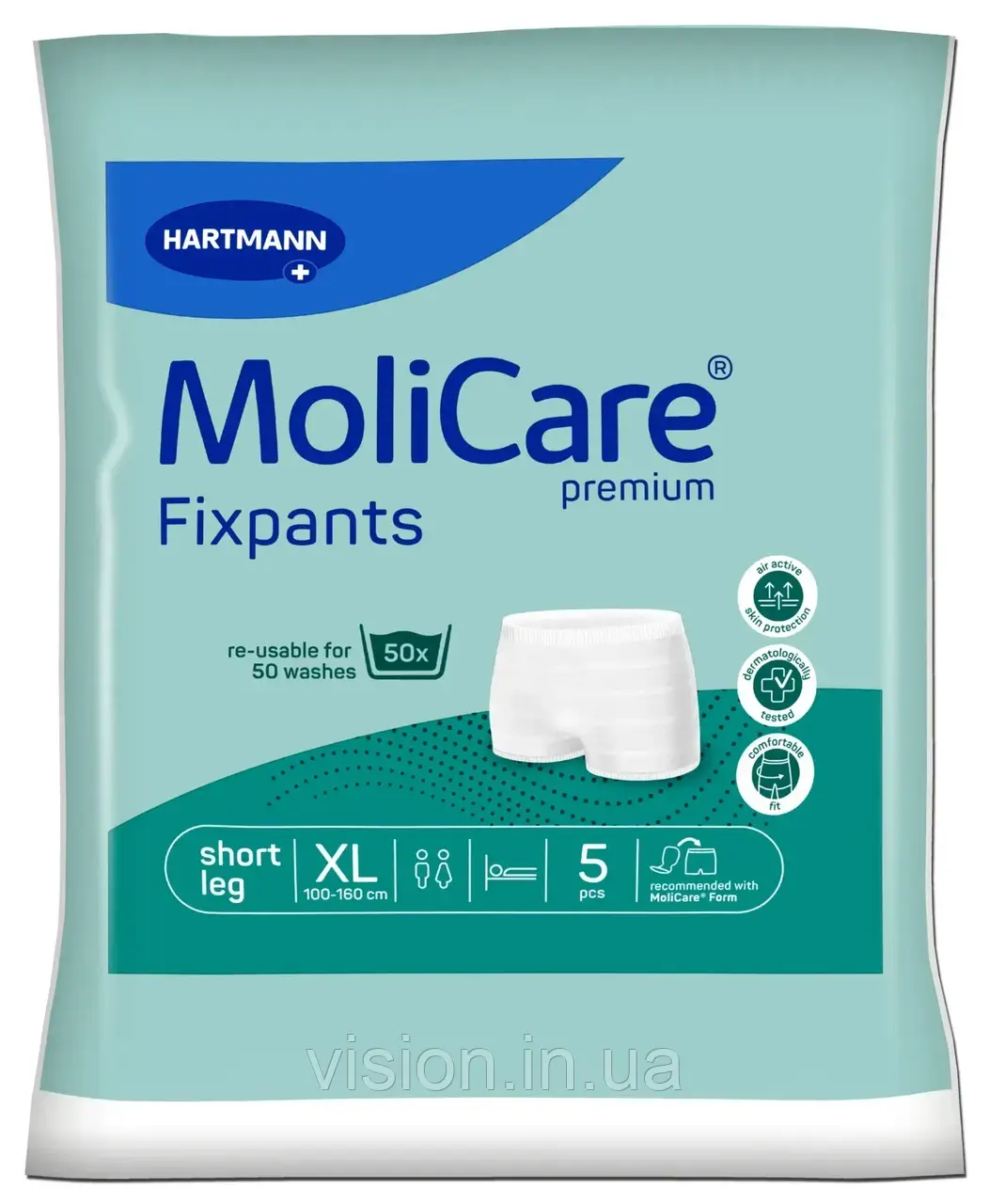 Еластичні сітчасті штанці для фіксації прокладок короткі MoliCare Fixpants XL 100-160 см 5 шт., фото 1