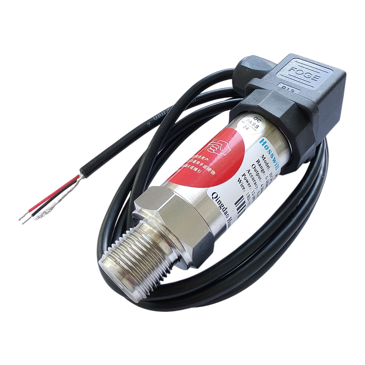 Перетворювач тиску Hosswill 4-20 мА, 0~25кПа, різьба G1/2", фото 1