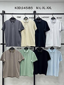 Чоловіча однотонна футболка поло