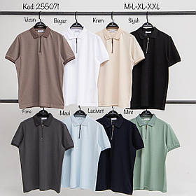 Чоловіча однотонна футболка поло