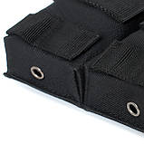Підсумок подвійний MOLLE під магазини чорний, фото 4