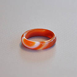 Каблучка з каменю сердолік РОЗМІР 19.5