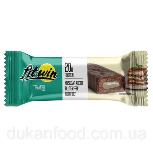 Протеїновий батончик без цукру "Тирамісу", FitWin, 60 г, фото 1