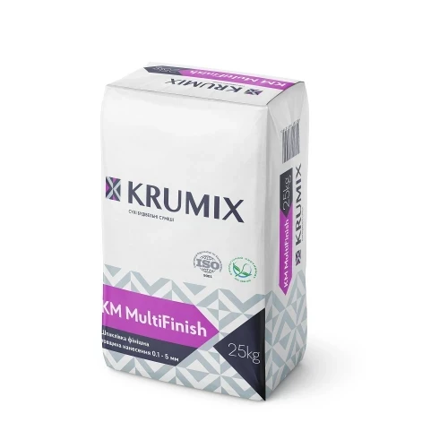 Шпаклівка гіпсова KRUMIX KM MultiFinish фінішна 25 кг, фото 1