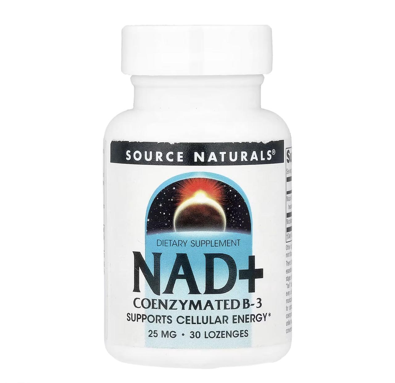 NAD+ коферментований вітамін B3 Source Naturals NAD+ Coenzymated™ B-3, 30 пастилок, фото 1