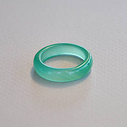 Каблучка з каменю агат РОЗМІР 18.5