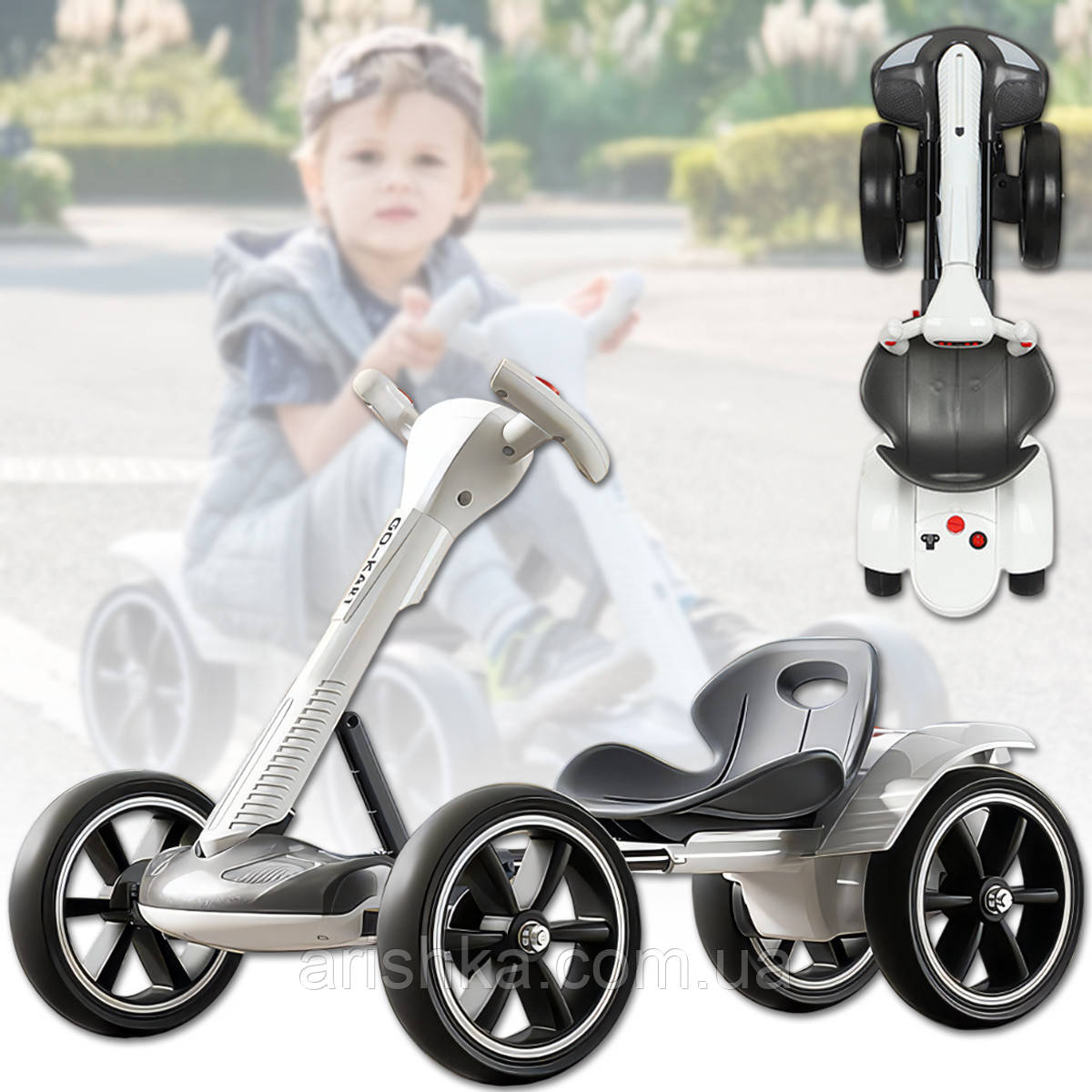 Дитячий електромобіль GO KART F1 з пультом, EVA-колеса, Bluetooth, музика