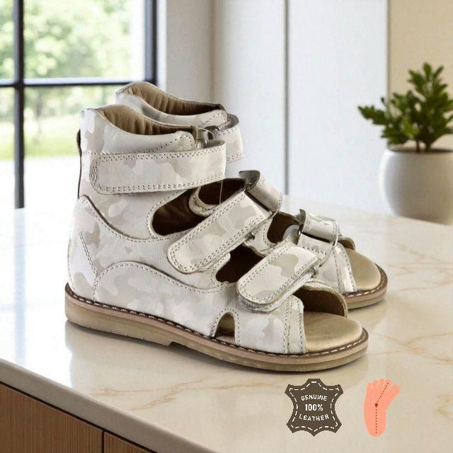 Дитячі шкіряні антиварусні сандалії без супінатора на дівчинку 23 розмір, фото 1