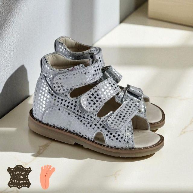 Дитячі ортопедичні шкіряні антиварусні сандалії без супінатора на дівчинку 20 розмір, фото 1