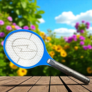 Електрична мухобойка на батарейках у формі ракетки, фото 4