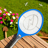 Електрична мухобойка на батарейках у формі ракетки, фото 6