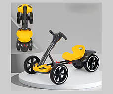 Дитячий електромобіль GO KART F1 з пультом, EVA-колеса, Bluetooth, музика, фото 3
