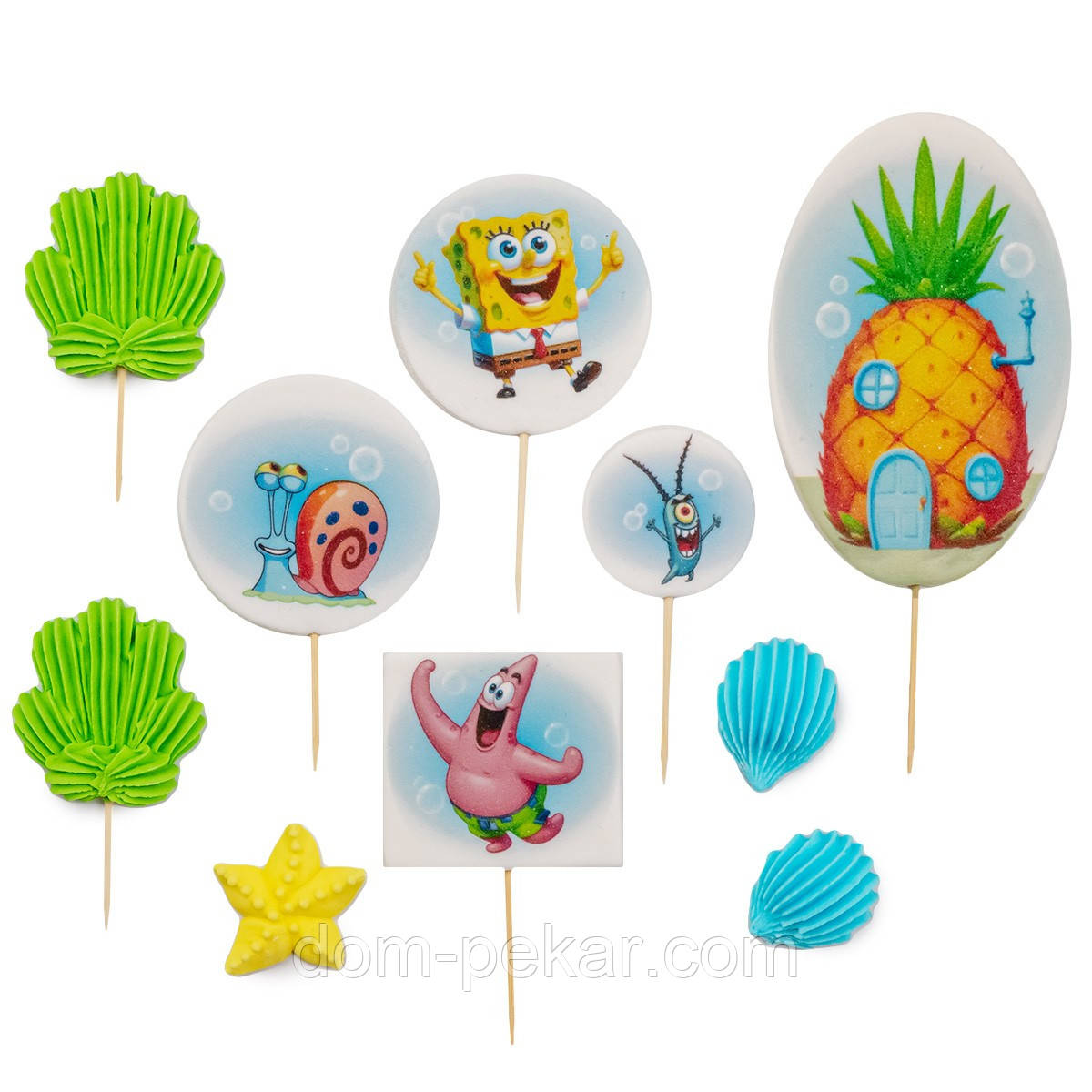 СЛАДО топери для капкейків Боб-морські мешканці