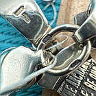 Гарний срібний чорнений комплект хрест з Архангелом Михайлом та ланцюжком рамзес 925 проба, фото 5