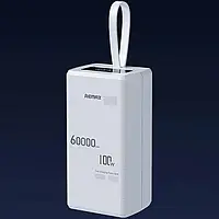 Мощный павер банк для телефона и ноутбука быстрой зарядкой 100w REMAX RPP-650 60000mAh Power bank для ноута, Мощный павер банк