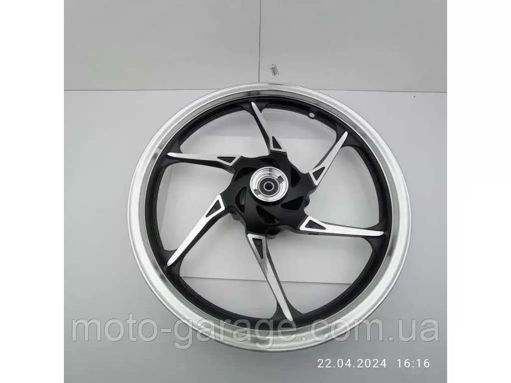 Диск колісний Geon CR6s, Spark, Viper, Forte, передній, 2,15"х17", чорний мат,, фото 1