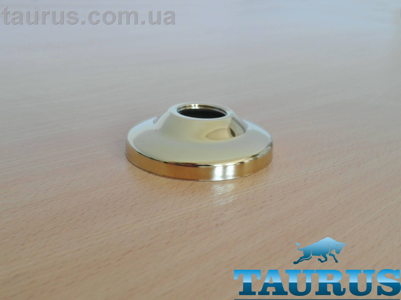 Золотий фігурний фланець ThermoPulse Gold розмір D80 мм / висота 22 мм, під внутрішній розмір 3/4" (25мм). Латунь, фото 1