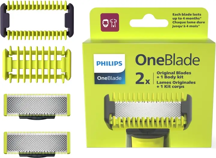 Змінні леза Philips OneBlade Face + Body kit 2 шт, фото 1