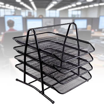 Лоток металевий для паперів 4 відділення 1088-B Горизонтальний 31х35х28.5 см 1 шт.