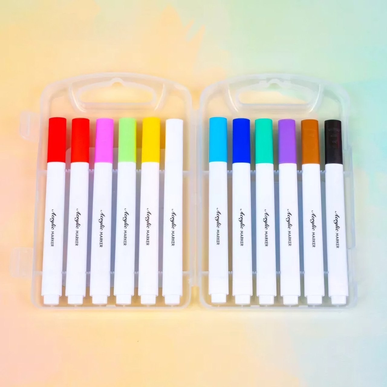 Набір акрилових маркерів для розфарбовування 12 кольорів, фото 1