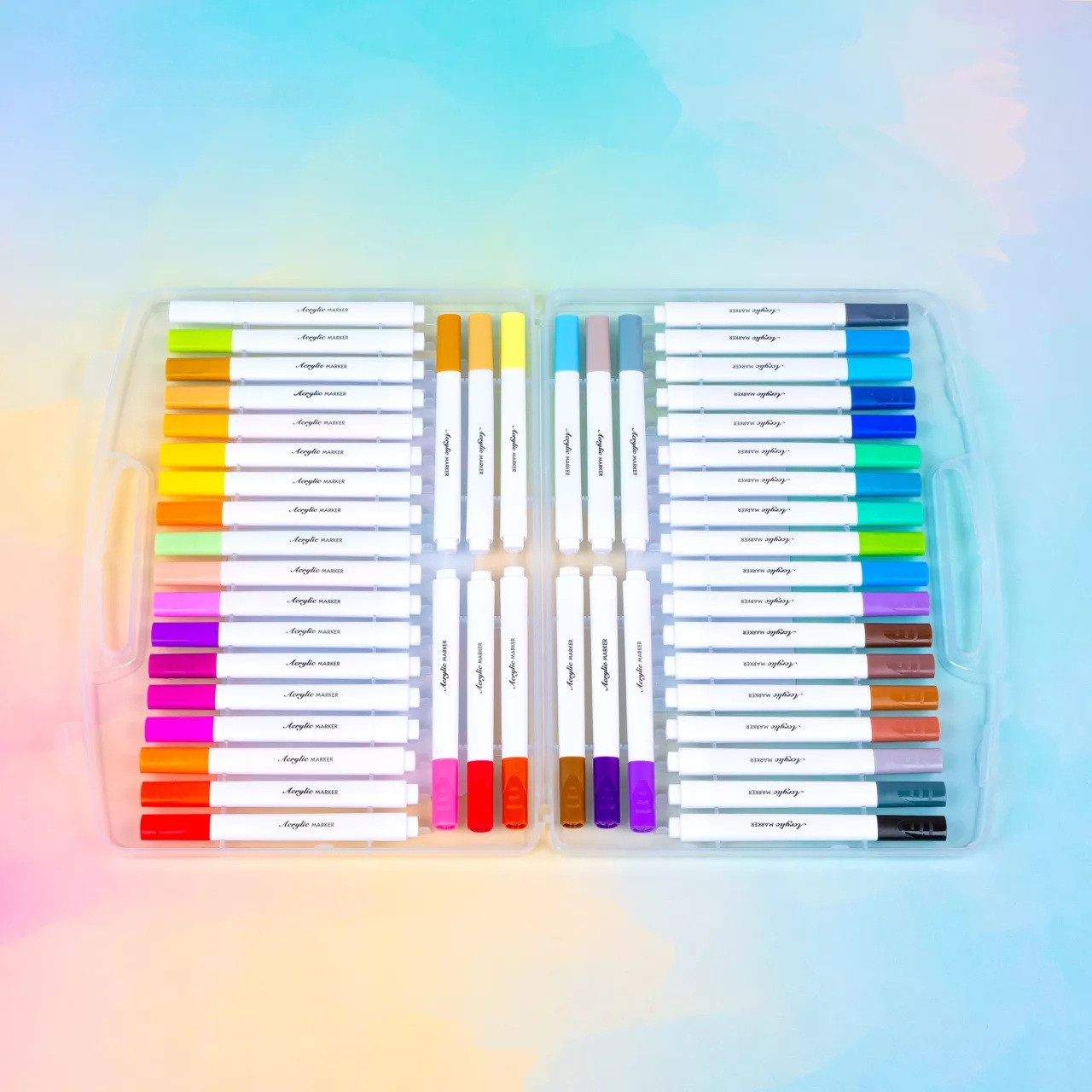 Набір акрилових маркерів для розфарбовування 48 кольорів, фото 1