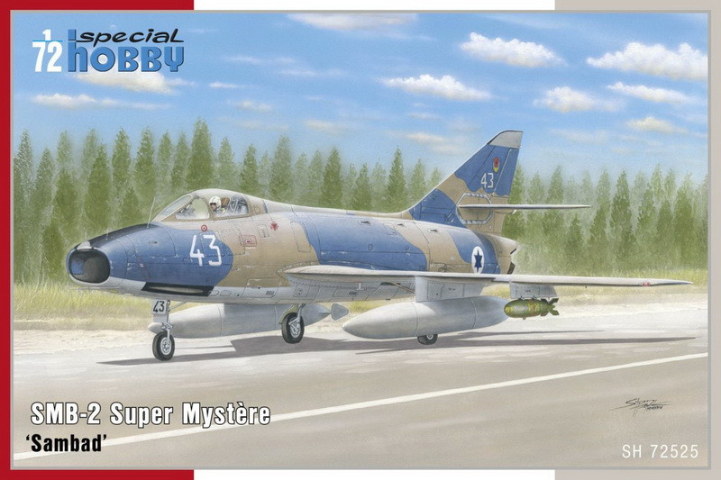 Пластикова модель 1/72 Special hobby 72525 французький винищувач-бомбардувальник SMB-2 Super Mystere ‘Sambad’, фото 1