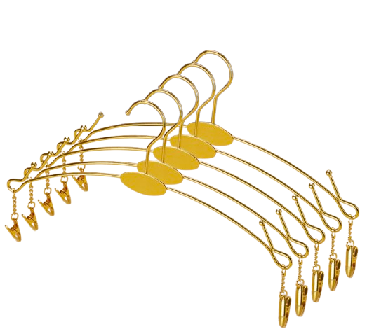 Плічка для спідньої білизни металеві Золоті 28 см, фото 1
