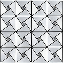 Самоклеюча алюмінієва плитка срібло зі стразами 300х300х3мм SW-00001325 (D)