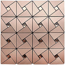 Самоклеюча алюмінієва плитка мідна зі стразами 300х300х3мм SW-00001416 (D)