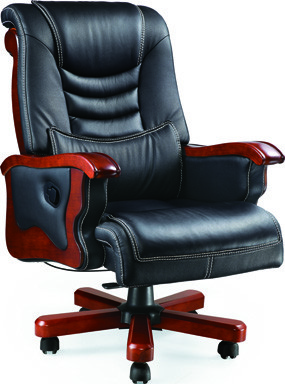 Кресло руководителя Монреаль кожа черная, коричневая - фото 1 - id-p32131801