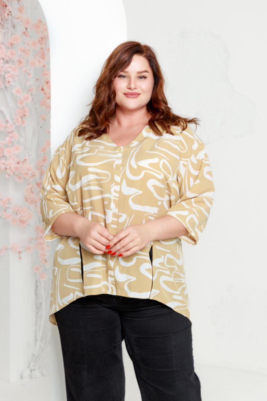 Модна жіноча блуза (56-64), фото 1