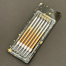 Свічки для торта "Класичні" 12 см ( 6 шт.)  карамельно-белый  перелив