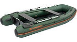 Надувний човен Колібрі КМ-300ХЛ (Kolibri KM-330XL) моторний Air-Deck, зелений, фото 2