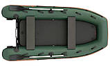Надувний човен Колібрі КМ-300ХЛ (Kolibri KM-330XL) моторний Air-Deck, зелений, фото 3
