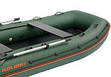 Надувний човен Колібрі КМ-300ХЛ (Kolibri KM-330XL) моторний Air-Deck, зелений, фото 6