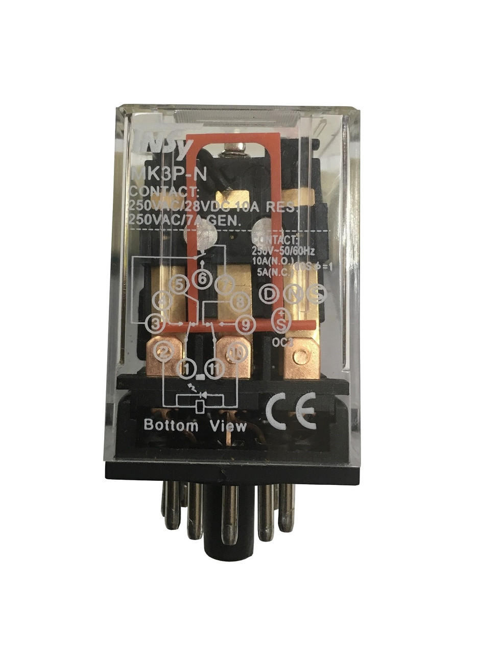 Реле проміжне РП3к3-MK3P 10А 220АС LED 3p, фото 1