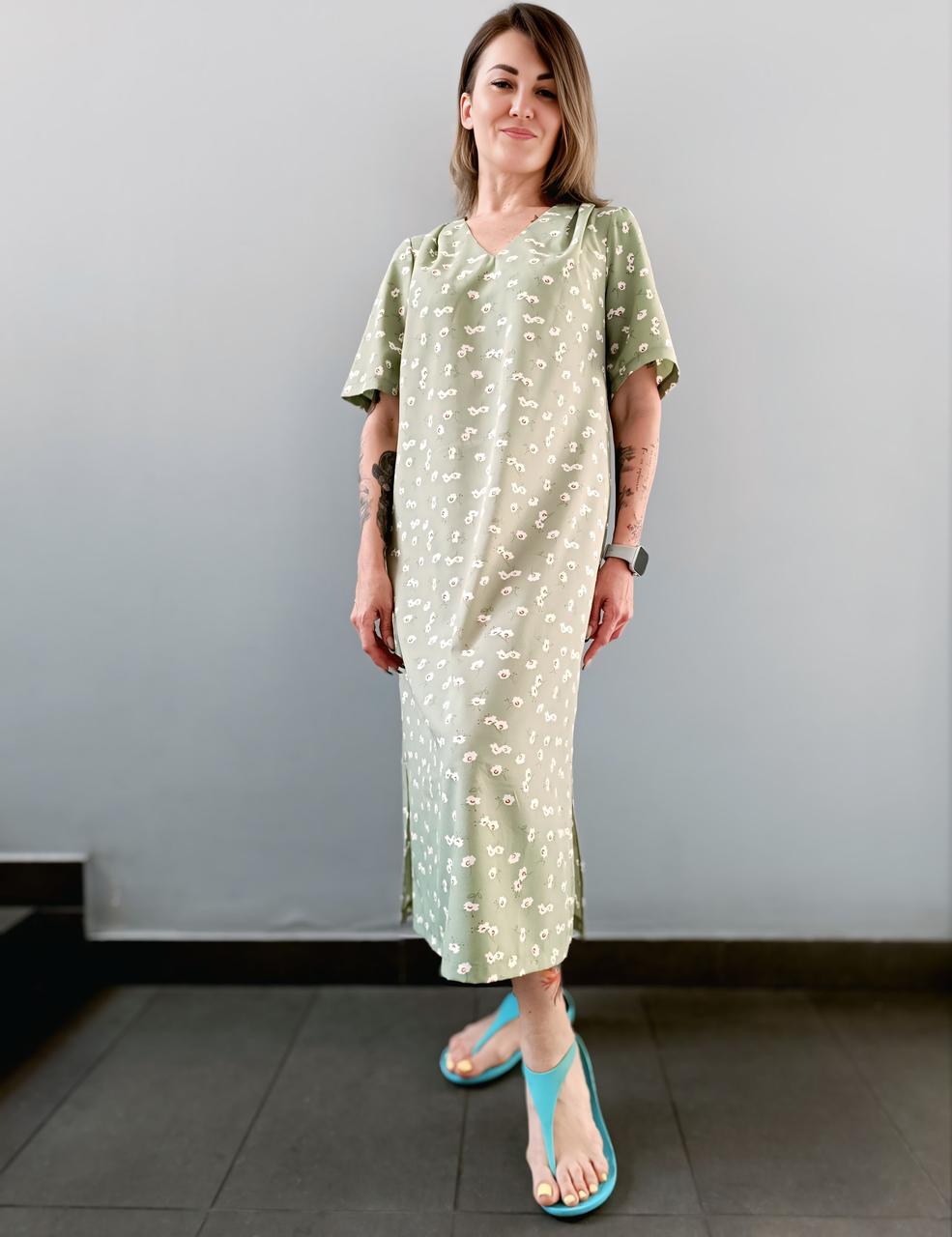 Плаття літнє жіноче — олива, фото 1