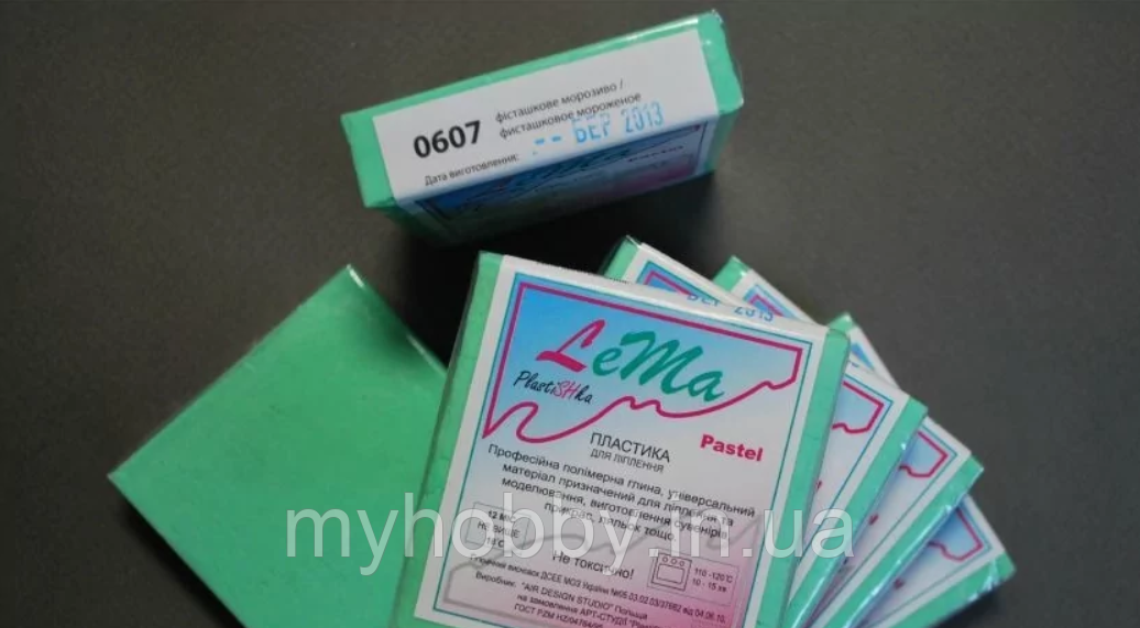Полімерна глина Lema Pastel №0607 фісташкове морозиво 75 г, фото 1