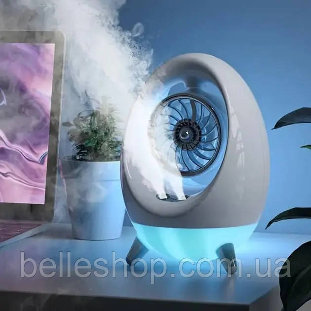 Портативний вентилятор USB з водяним охолодженням, розпилювач, нічник Air Cooler 657, зволожувач, фото 1