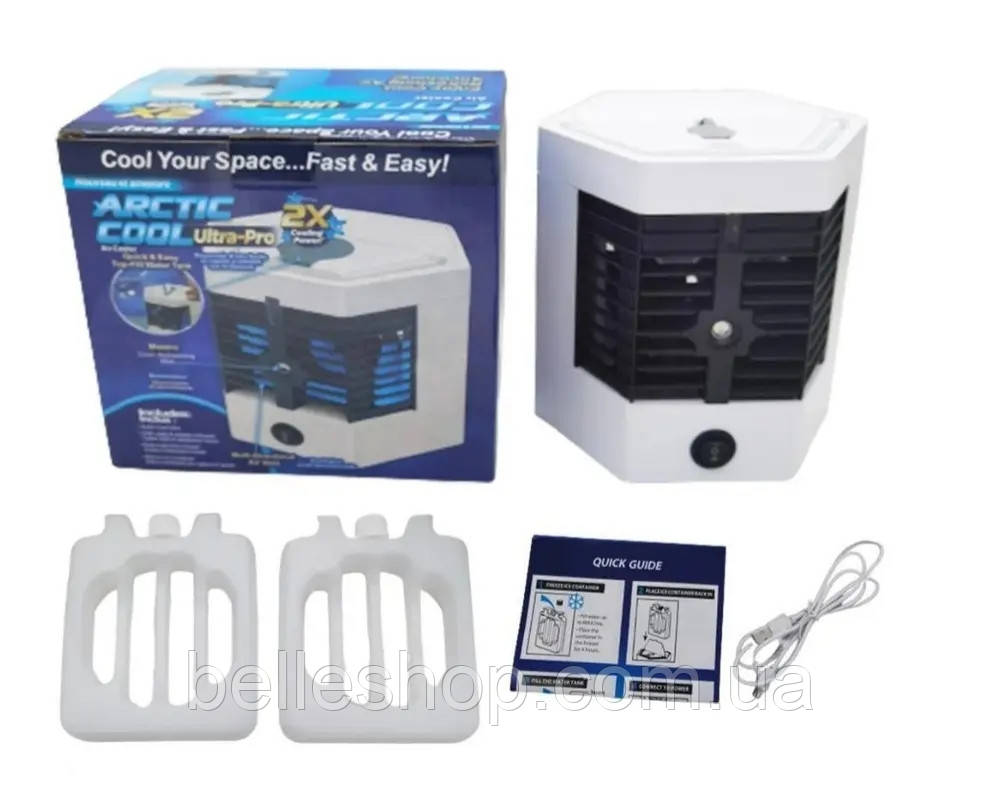 Настільний портативний кондиціонер 5X Arctic Cool Ultra Pro із зволожувачем повітря міні кондиціонер, фото 1