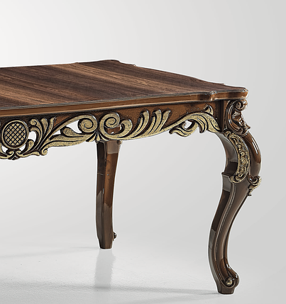 Стіл обідній 200х100 см коричневий бароко Верона, фото 2