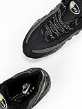 Чорні шкіряні чоловічі кросівки Nike Air Max 95 Essential Демісезонні Найк Аір Макс 95, фото 9