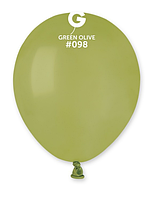 Повітряні латексні кулі пастель оливковий 26 см 10" Gemar Італія набір 5 шт