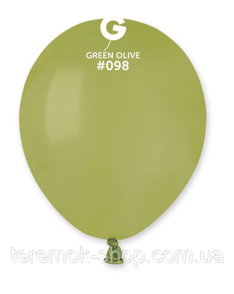 Повітряні латексні кулі пастель оливковий 26 см 10" Gemar Італія набір 5 шт - фото 1 - id-p2677834426